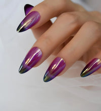 Purple & Green Ombre Nailz