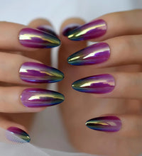 Purple & Green Ombre Nailz